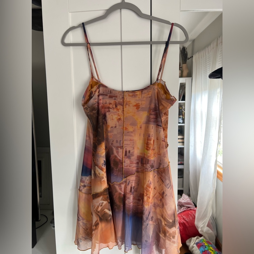 Sunset mesh mini dress